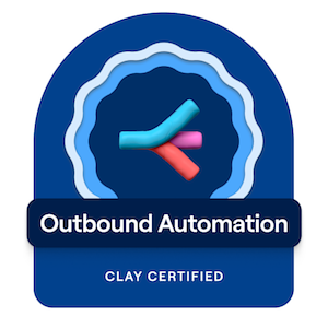 Clay outbound automation certification Stephanie Holland